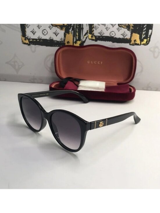 New Authentic Gucci Black Cat-Eye Sunglasses GG0631s 001 main image 6